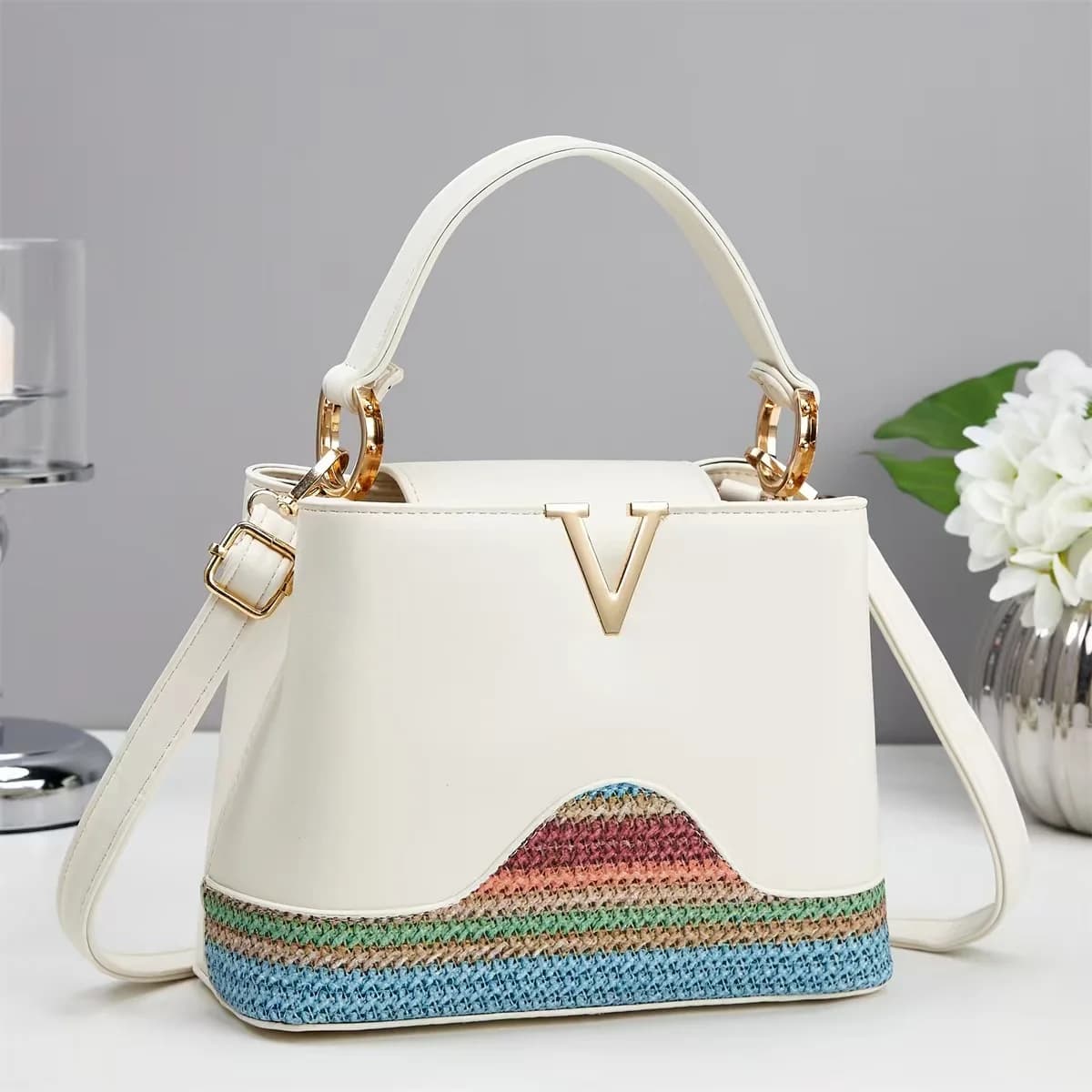 borsa a tracolla da donna per il 2026 borsa di design di lusso borse da donna in pelle borsa a tracolla singola con monogramma stampato