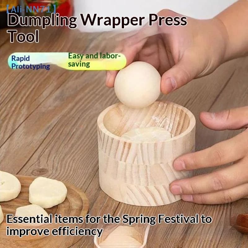 【NN71】Pressa per Ravioli in Legno, Stampo e Strumento Manuale per Impastare e Formare Palline di Pasta, Utensile per Arrotolare la Pasta a Mano