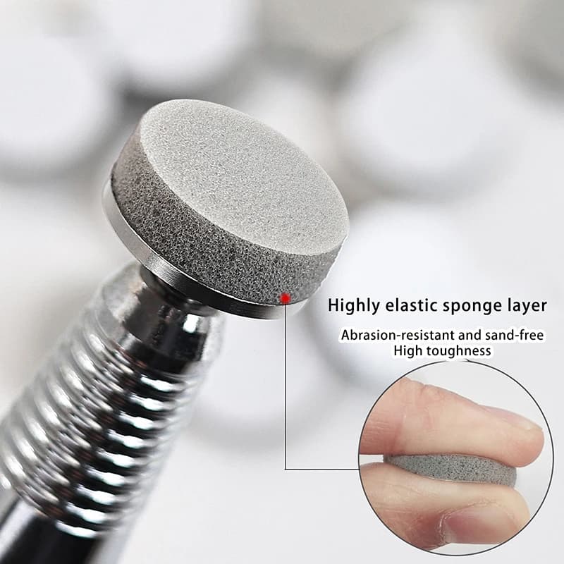 50 pezzi disco per lucidatura delle unghie 20mm pezzi di sabbia per lucidatura rapida unghie accessori per strumenti per manicure kit per unghie set professionale
