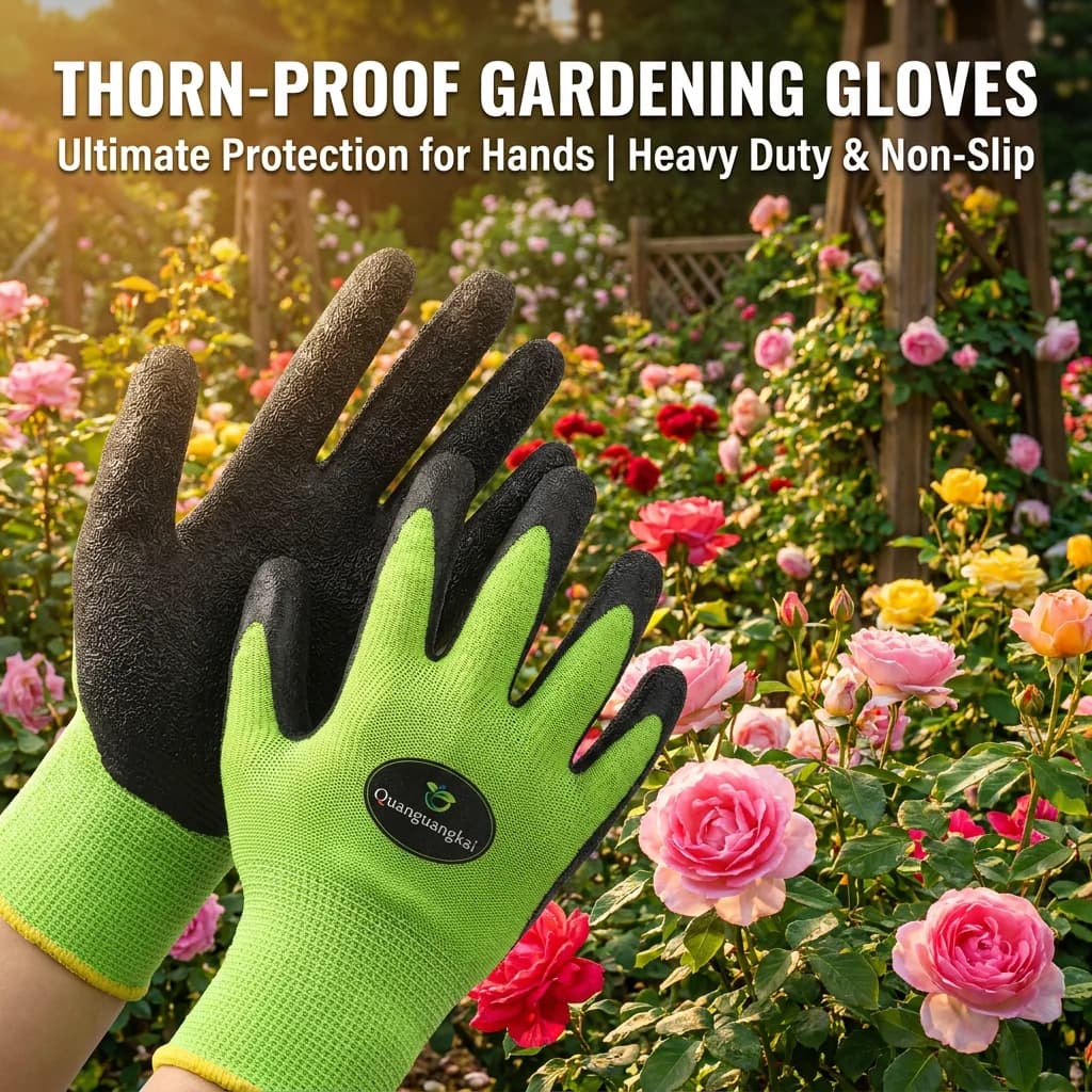 Anti stab and stab gardening gloves, thickened latex, anti slip and wear-resistant, planting vegetables without hurting hands