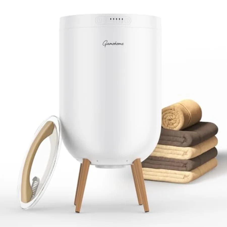 Scaldasalviette di Lusso con Altoparlante Bluetooth, Luce d'Ambiente e Spegnimento Automatico, Adatto per Due Asciugamani 40"x70", Accappatoi e Coperte