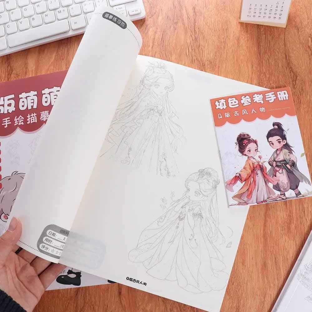 Novice Zero Basic Manga Sketching Tutorial Tracing Anime Sketch Comics Line Draft Book Drawing Practice Anime Hand Drawn Book