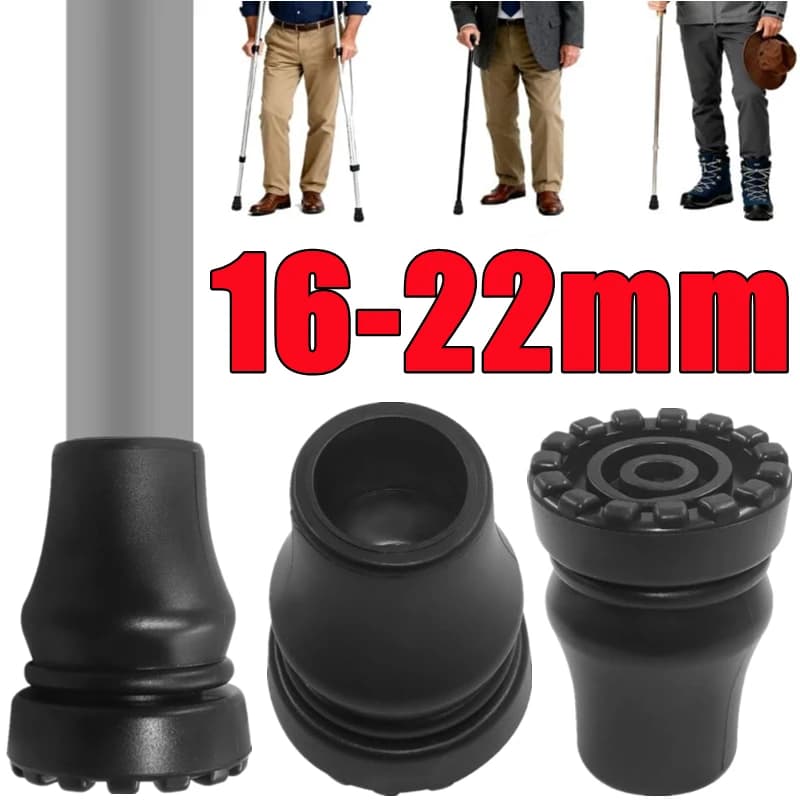 16-22 mm anti-slip rubber tire cover for walking sticks, crutches, trekking sticks and mountaineering sticks