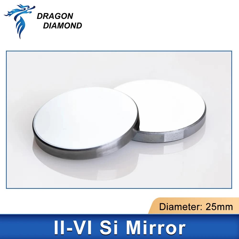 Original Laser II-VI reflective mirror Si 20mm 25mm Thickness 3mm Reflector Laser Co2 Cutting Engraving Machine Co2