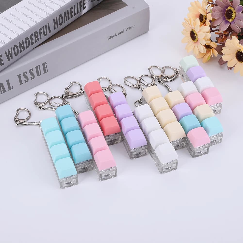 Tastiera Antistress a 4 Tasti con Luce LED, Tastiera Meccanica Fai-da-Te per Adulti, Regalo per Alleviare lo Stress e Passare il Tempo