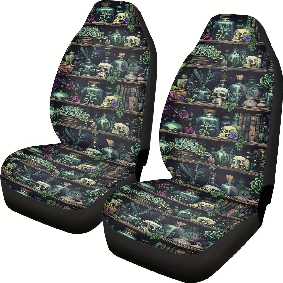 Covers for cars with 2-piece mystical kissing print, for women and men, universal protection for front seats, SUV If