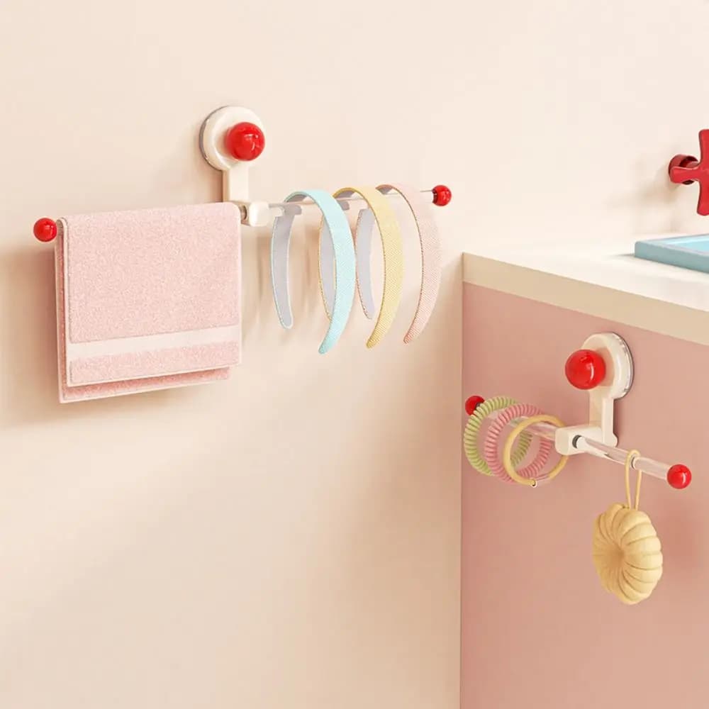 Gancio porta asciugamani da parete leggero con ventosa, porta fasce per capelli, organizer porta asciugamani resistente e impermeabile