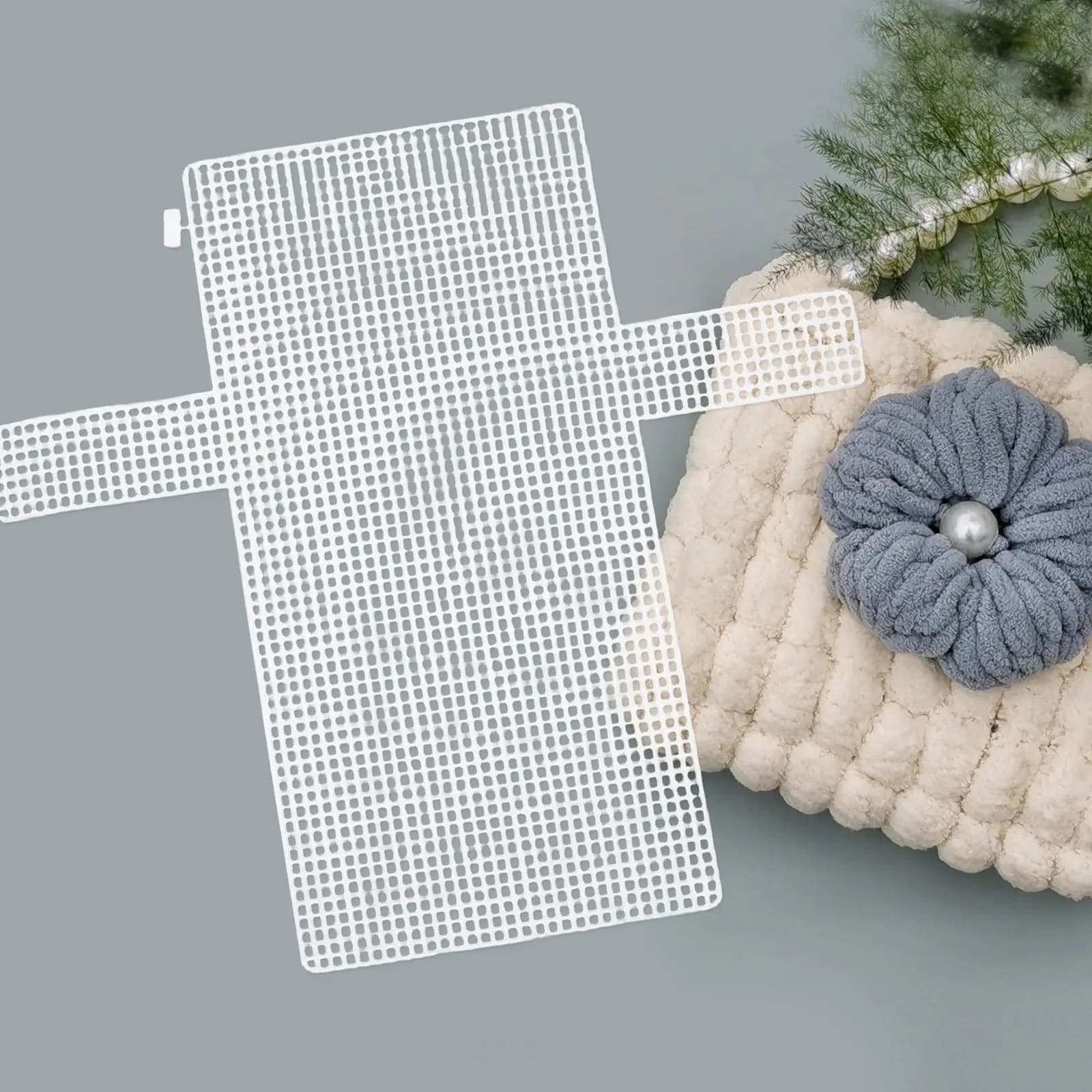 10Pcs Plastic Mesh Canvas Sheets Handicraft Net Material for DIY Woven Bag Making Kit Crochet Knit Yarn Crafting White