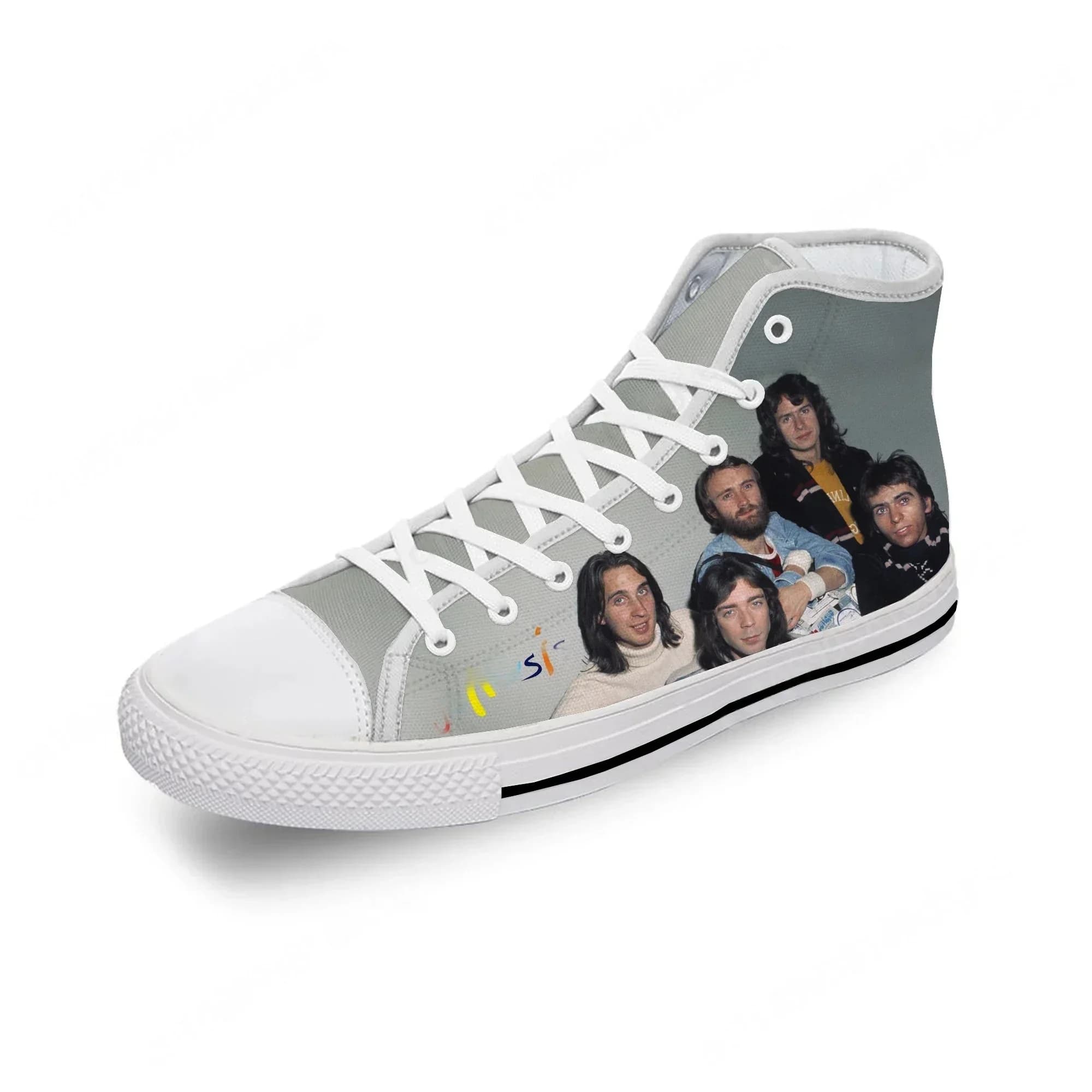Rock band High Top Sneakers Genesis Scarpe casual da uomo, da donna, per adolescenti, scarpe da corsa, stampa 3D, scarpe leggere e traspiranti