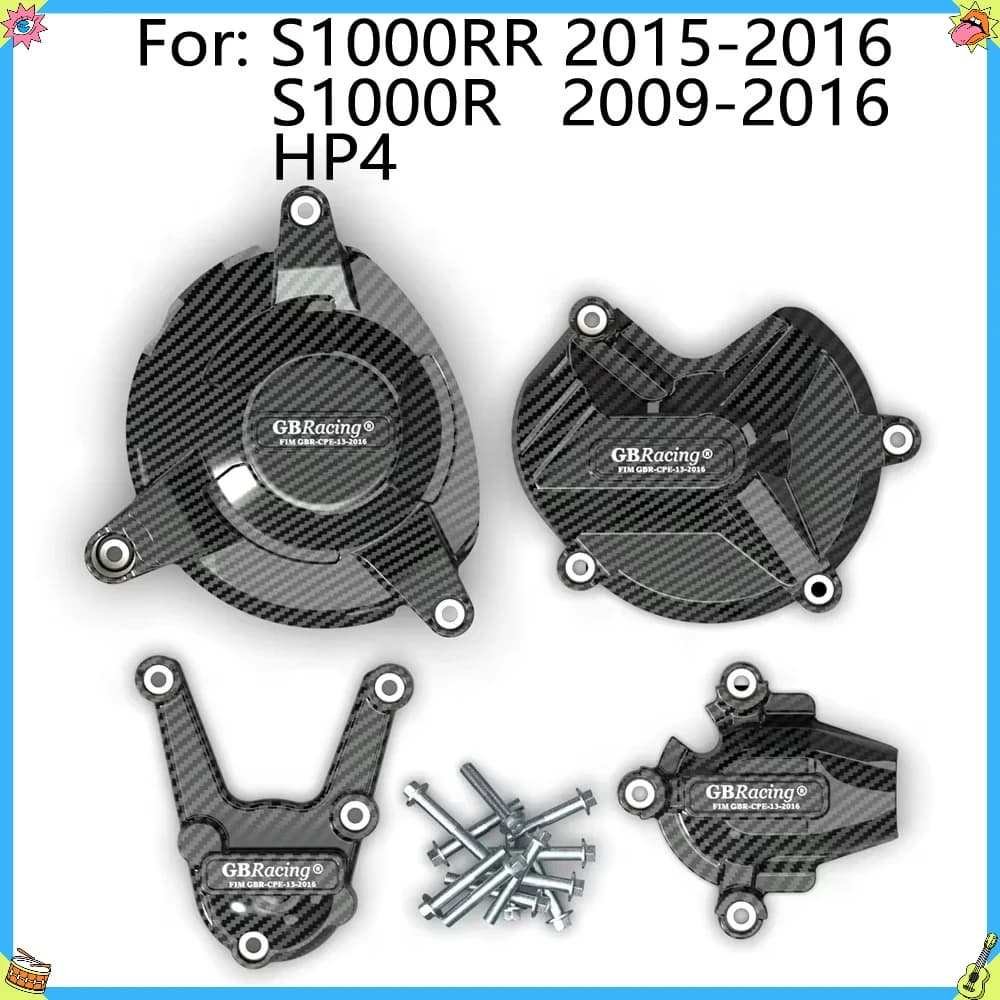 Set di protezioni per la copertura del motore della moto per BMW S1000RR / S1000R (2009–2016)