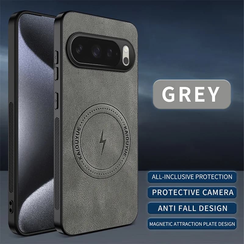 For Magsafe Magnetic PU Leather Case Google Pixel 11 10 9A 9 8A 8 7A 7 Pro XL Shockproof Drop Protection Wireless Charging Cover