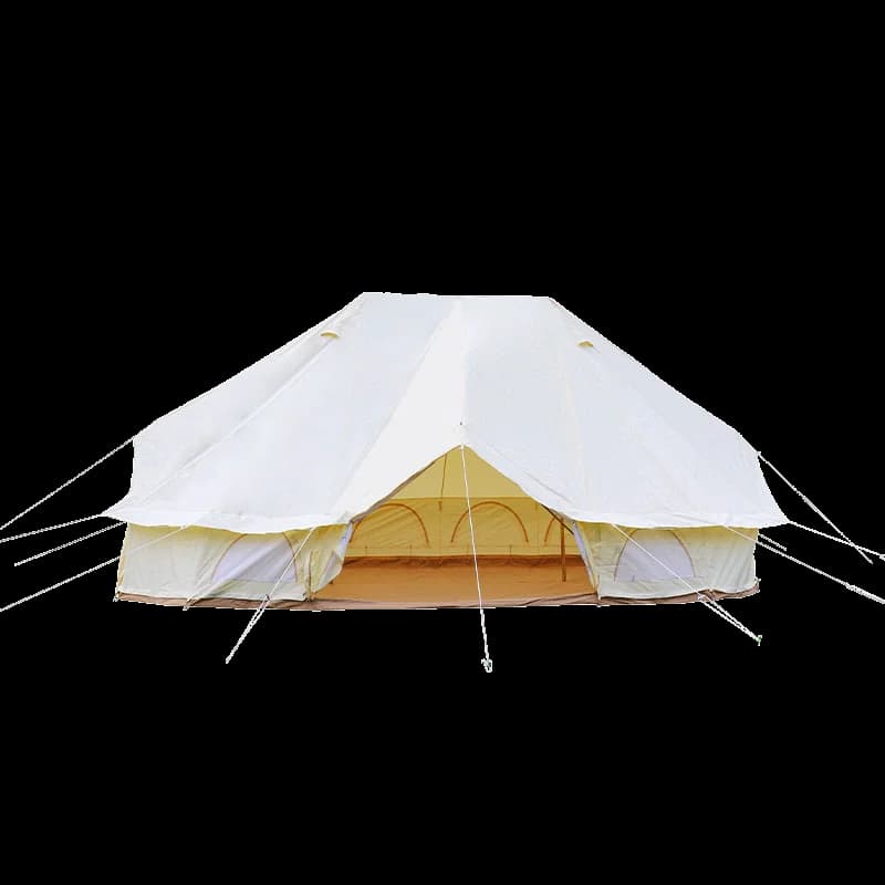 Tenda Impermeabile di Lusso per Esterni Quattro Stagioni Safari 4x6m Grande Tenda Glamping Familiare in Tela Stile Imperatore