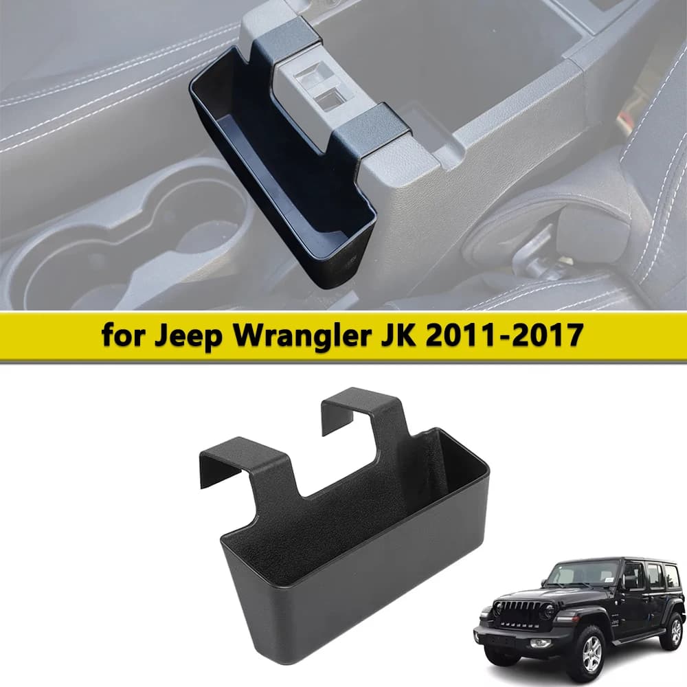 Vassoio portaoggetti per scatola portaoggetti per bracciolo sospeso per console centrale per Jeep Wrangler JK 2011-2017 Accessorio interno per auto Stivaggio Riordino