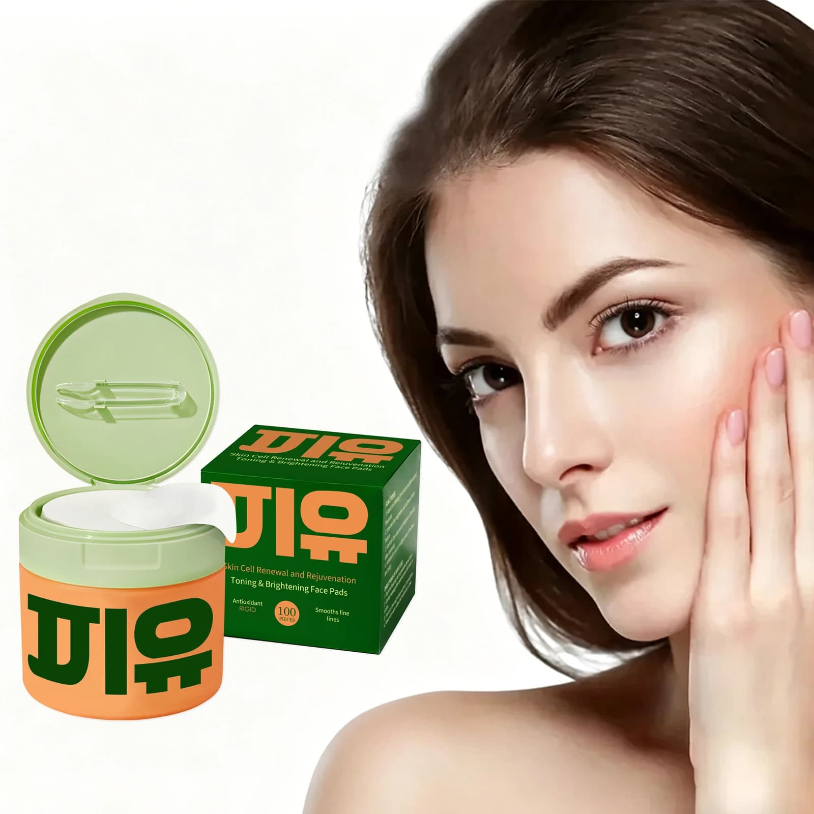 Centella Asiatica Facial Cotton Pads Toner Dark Spots Removal Anti Wrinkle Sensitive Skin Brighten Fade Fine Serum Cotton Pads