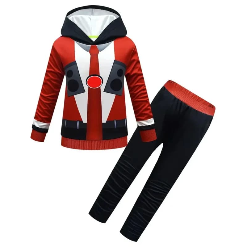 Skibidi Audio Man Costume per Bambini Cosplay Tantai Bambini Ragazzo Ragazza Skibidi Toilette Natale Halloween e Festa in Maschera