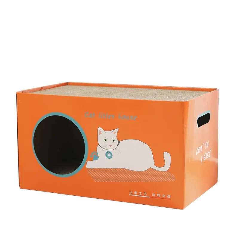 Pieghevole artiglio per animali domestici giocattolo per gatti giocattolo per gatti tiragraffi per gatti scatola per lettiera per gatti ondulata cartone per erba gatta