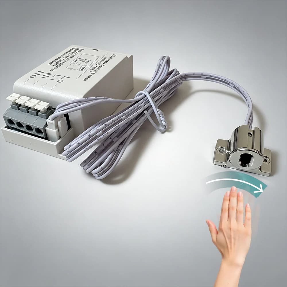 IKSLED Mini Interruttore a Controllo Manuale AC110V-220V 50HZ/60HZ, Max 400W, per Lampade 110V, Interruttore a Sfioramento Personalizzabile