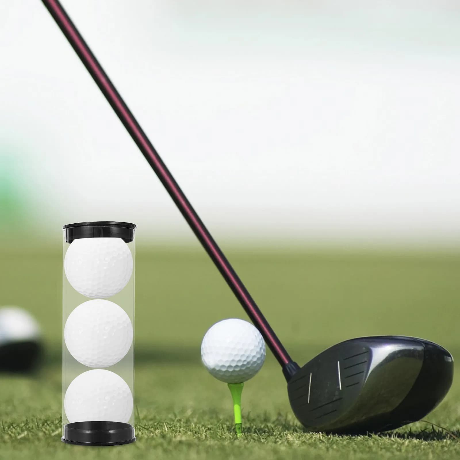 4pcs Golf Tubes Clear Plastic Ball Holders Durable PVC Storage Display Boxes Non Scratch Case ganizers Small Size Easy Clean