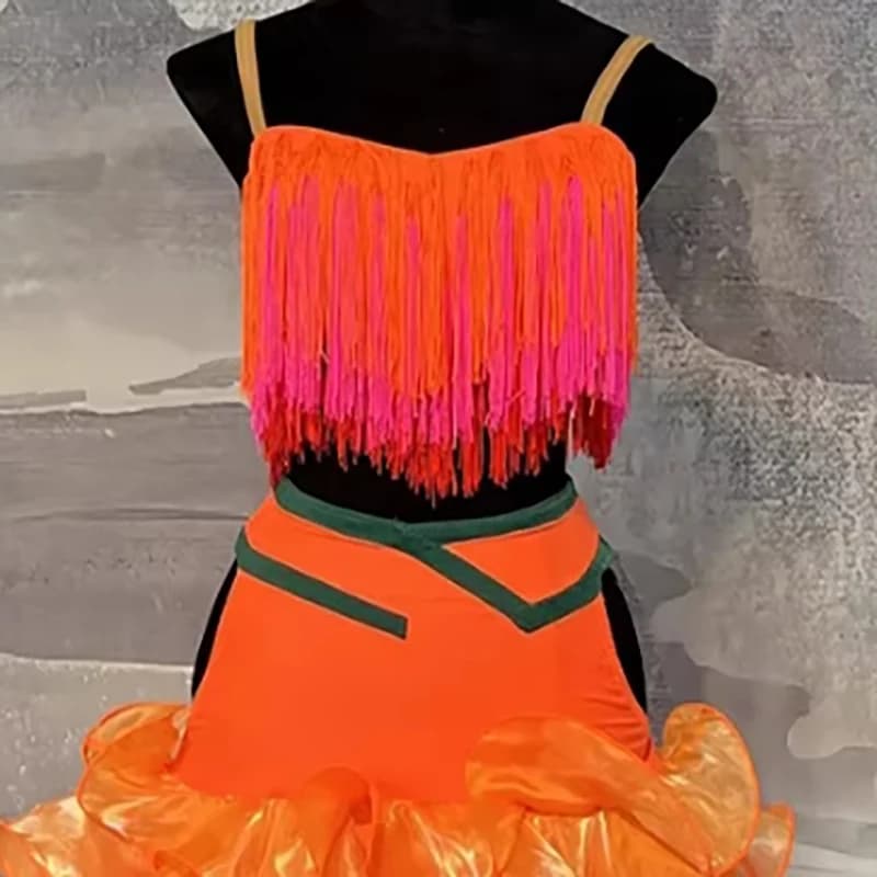 Concorso di danza latina Gonna da torta in rete multistrato di fascia alta da donna Gonna Esame d'arte Abbigliamento Cha Samba Abito da palcoscenico