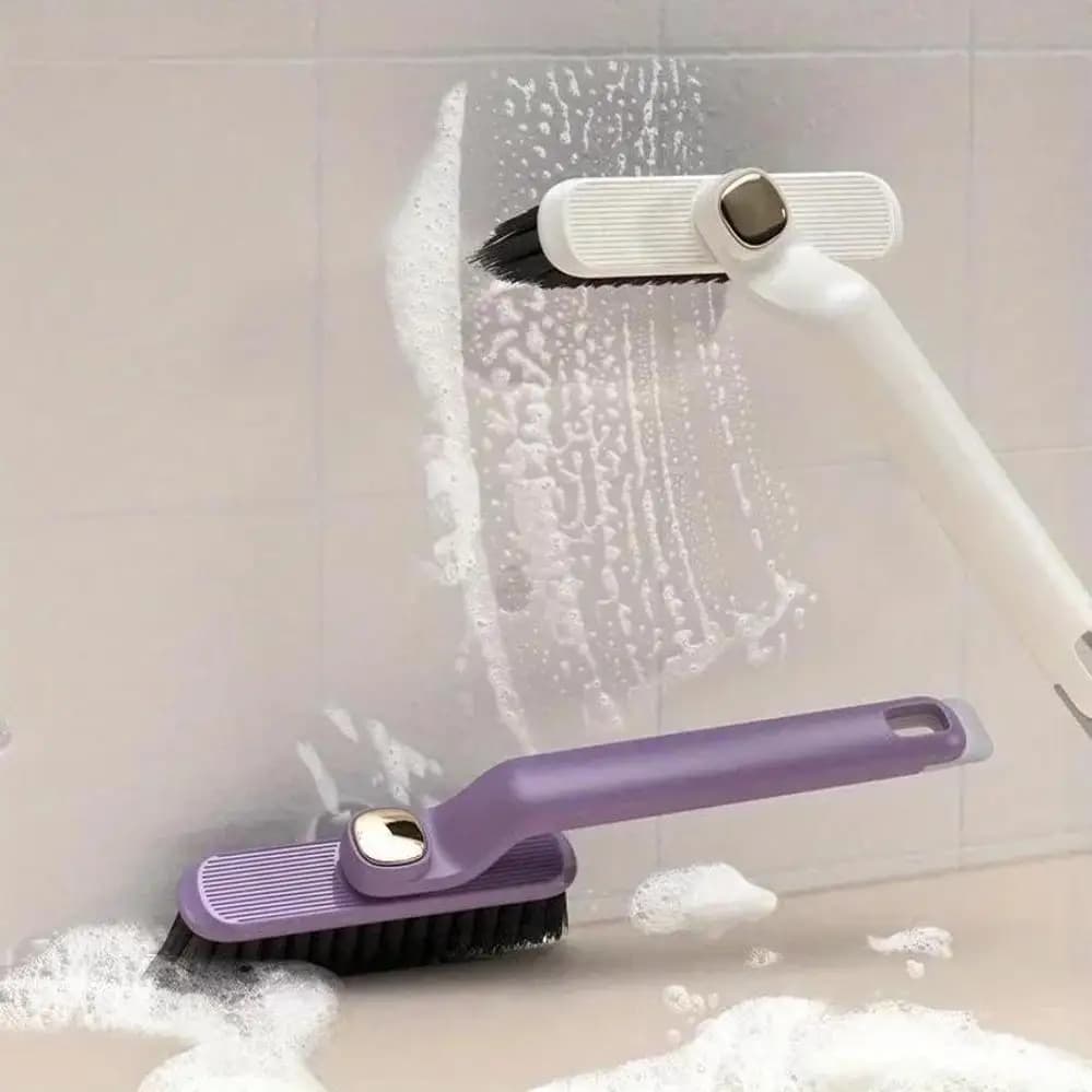 Spazzola per fessure rotante portatile per uso domestico senza angoli morti Spazzola per pavimenti in piastrelle di ceramica portatile a setole dure per WC da bagno