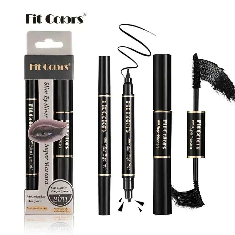Nuovo 2 in 1 sigillo eyeliner mascara ciglia ricci spesse impermeabile multifunzionale idratare duraturo moda eyeliner mascara set