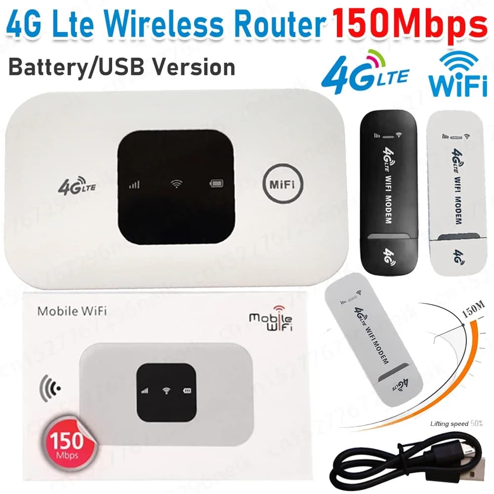 Router 4G LTE Wireless WiFi 150Mbps, Hotspot Tascabile con Slot per Scheda SIM, Ripetitore 2600mAh, Router Modem Mobile Portatile per Esterni