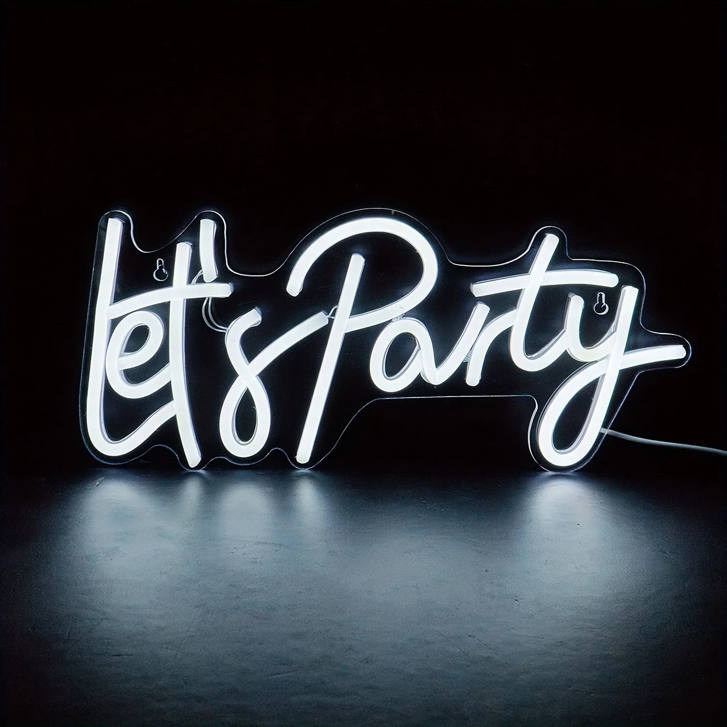 Insegna al neon Let's Party, luci al neon a LED per la decorazione della parete della camera da letto, luci per addio al nubilato, festa di fidanzamento, festa di compleanno
