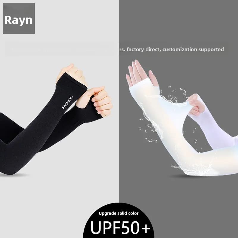 Manicotti Protettivi UV Rinfrescanti per Uomo e Donna, Guanti da Ciclismo per Esterni, Manicotti in Seta Ghiacciata con Protezione UV