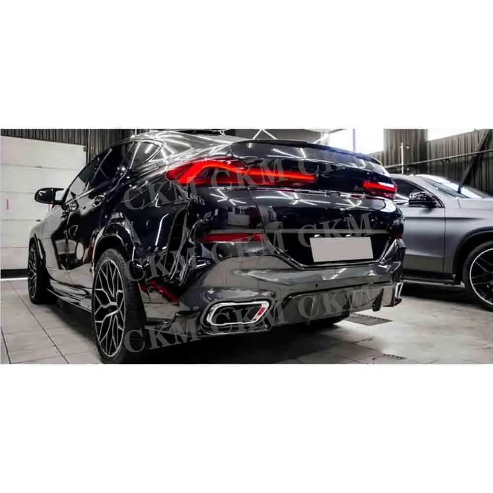 Real Carbon Fiber Front Lip Side Skirts Rear Bumper Diffuser Splitters for BMW X6 G06 M Sport 2020 - 2022 ABS Car Body Kits