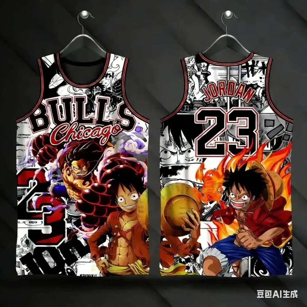 Nuova Maglia da Basket 2026 Anime One Piece Design Speciale Giannis Antetokounmpo 34, Abbigliamento Sportivo da Donna, Gilet Casual da Uomo