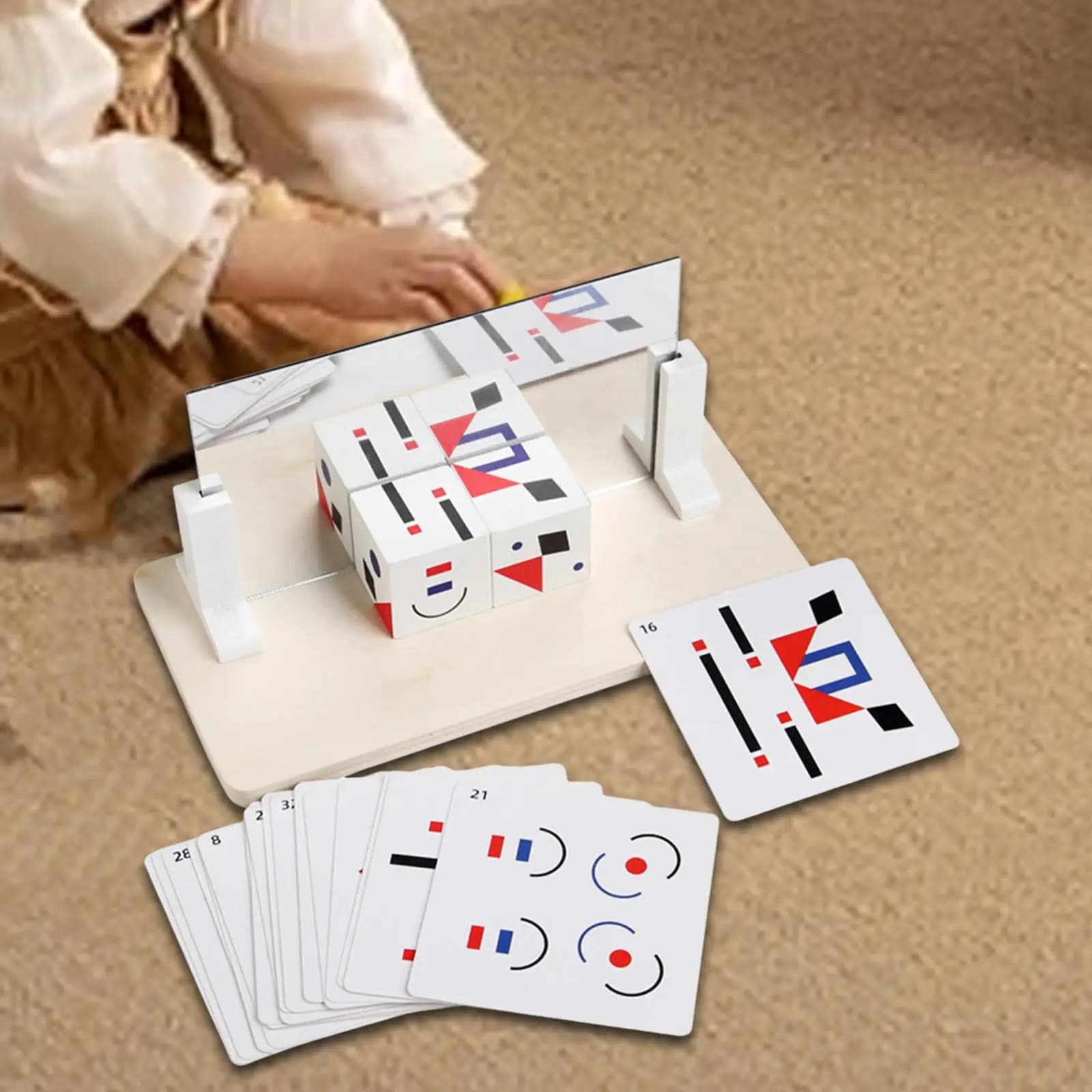 Gioco di blocchi per il cambio del volto Puzzle educativi Espressione giocattolo Puzzle Gioco di blocchi di costruzione per bambini dai 36 mesi in su