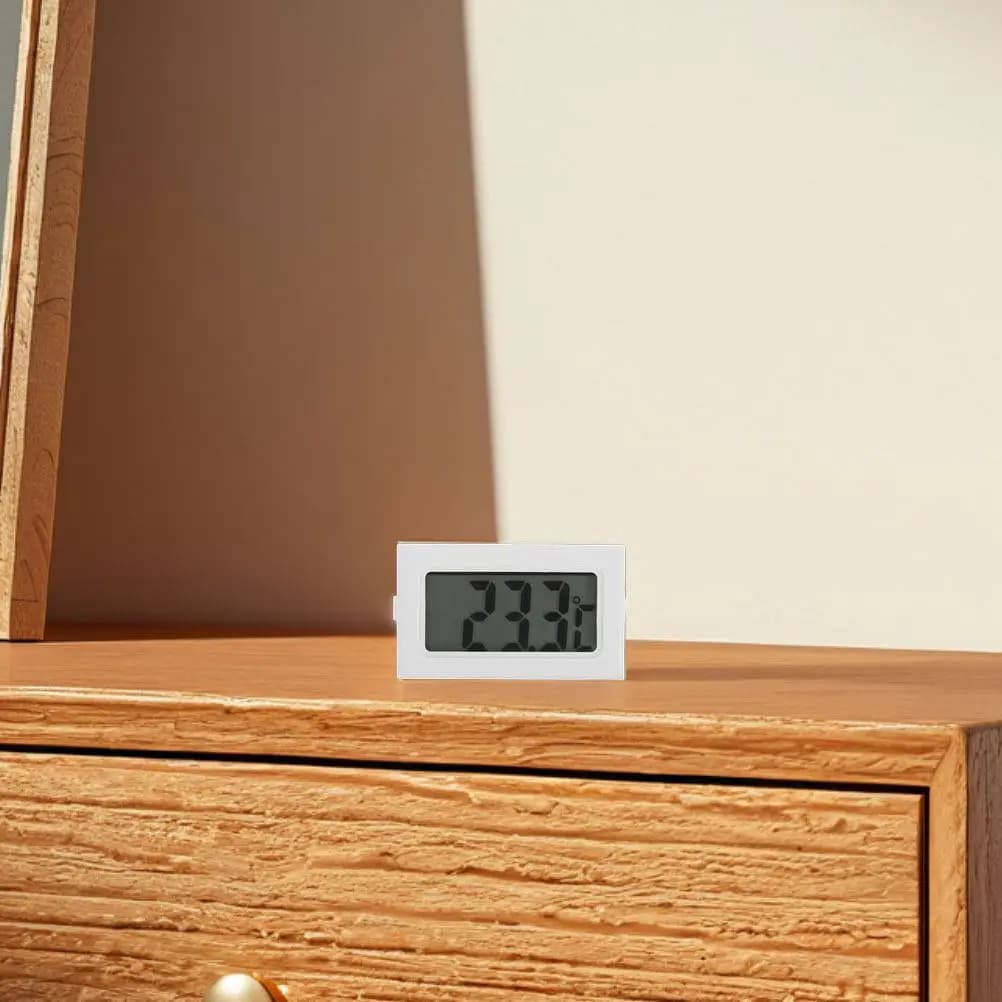 Termometro digitale mini da 6 pezzi con design integrato, display per la misurazione accurata della temperatura ambiente, per uso industriale interno ed esterno