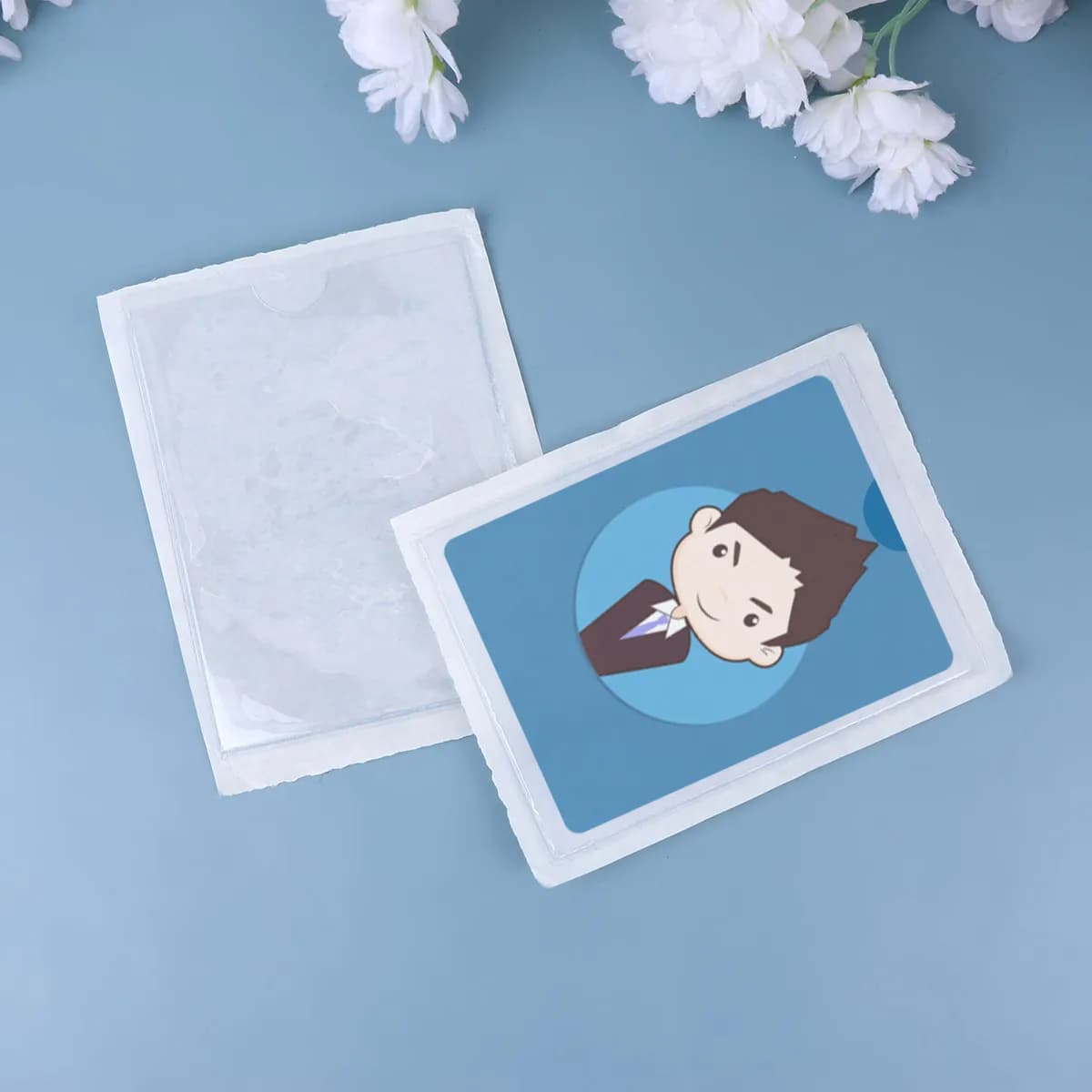 10pcs Clear PVC Card Holders Self Adhesive Transparent Plastic Pockets for Business Cards Labels Stickers Badge Storage