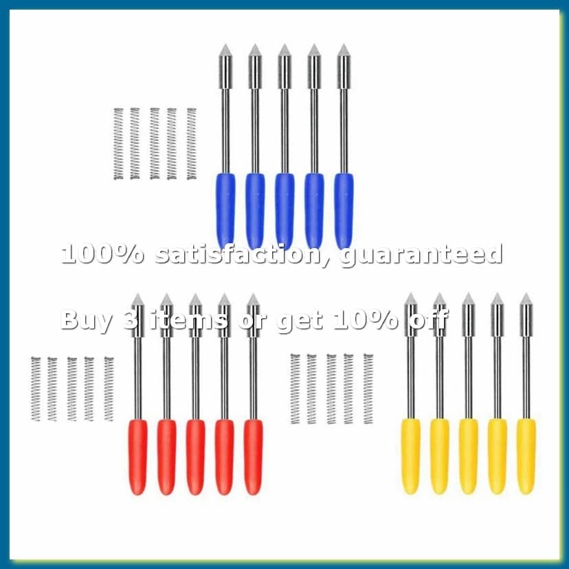 30 Pcs 30/45/60 Degree Blade Vinyl Cutter Plotter Cutting Blades for CB09 CB09U Graphtec with Blade Holder Base-DTB1