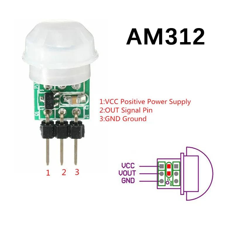2 TIPI AM312 HC-SR501 Regular IR Piroelectric PIR SR501 Reveal Module Revealer Motion Sensor for arduino for raspberry pi
