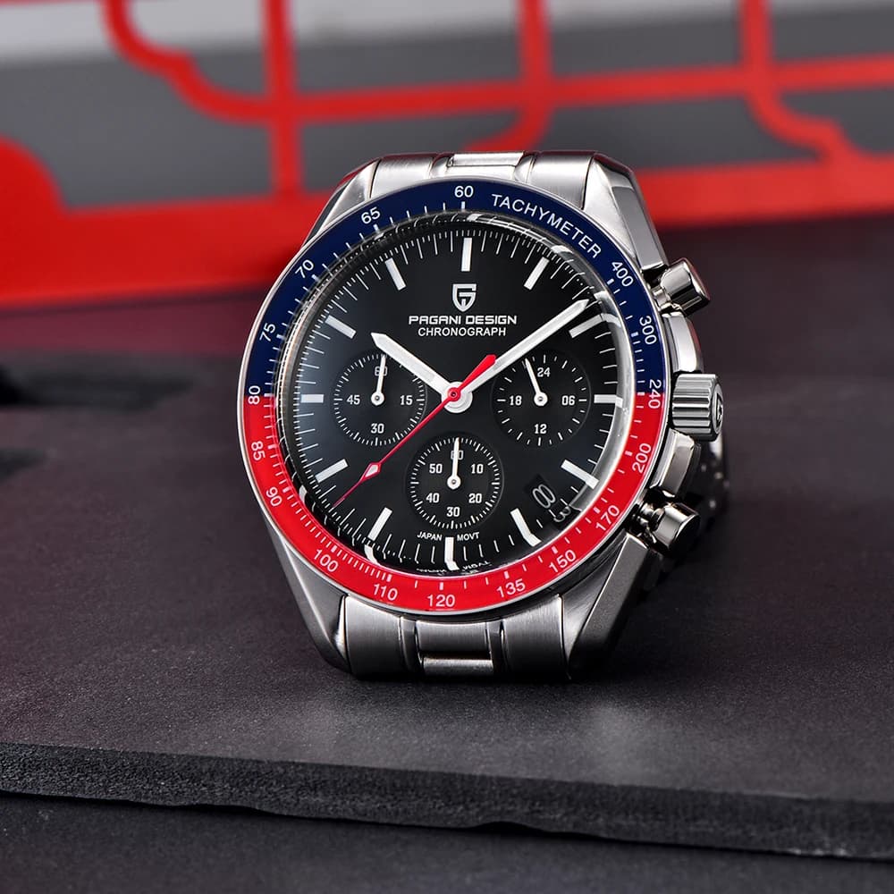 PAGANI DESIGN 2025 Nuovi Orologi da Uomo di Lusso, Orologi al Quarzo alla Moda, Regalo per Uomo, Cronografo con Vetro Zaffiro AR, Data Automatica