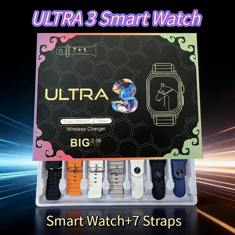7 Watch Straps New Watch10 Ultra 3 Smartwatch 2.06 HD big Screen ECG Monitoring Wireless charging Reloj Inteligente Wristwatch