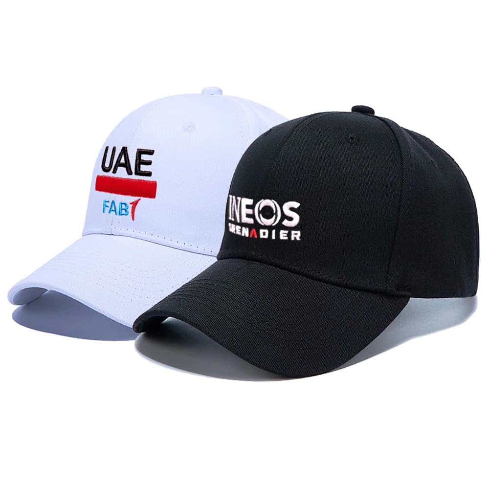 Embroidered cycling hat INEOS UOMO 2025 Classic bicycle cap of the UAE team Black baseball hat for MTB racing bike under helmet