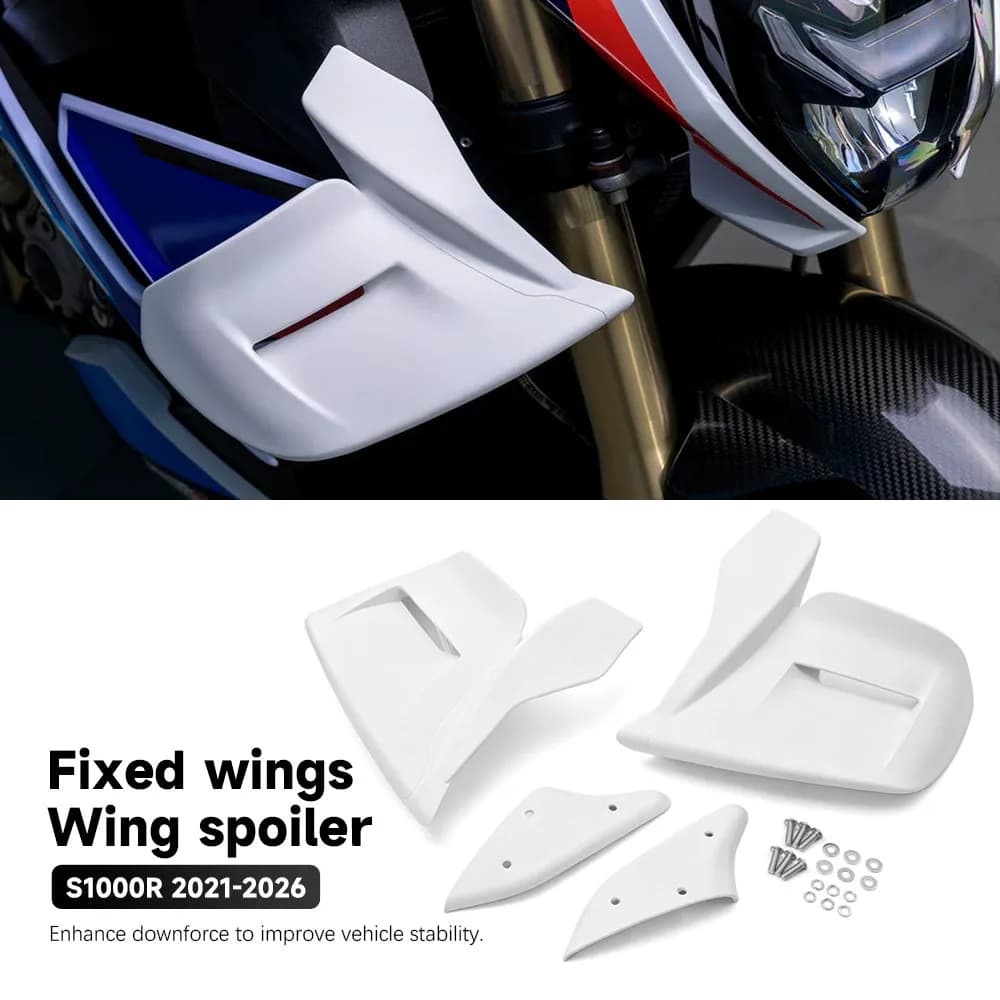 For BMW S1000R S1000 R 2021 2022 2023 2024 2025 2026 Motorcycle Side Winglet Front Spoiler Wing Fairing Fixed Side Accessories
