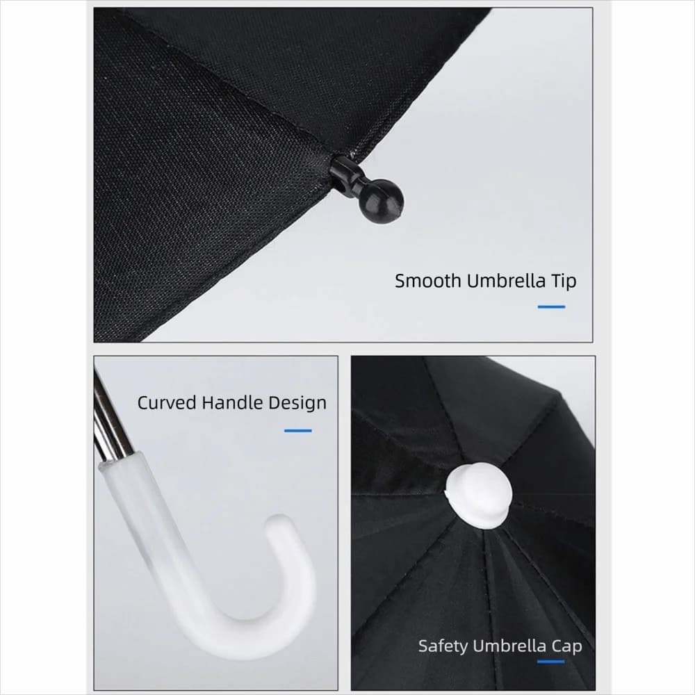 Suction Cup Holder Mini Phone Umbrella Anti-Reflective Screen Waterproof Cell Phone Sun Shield 8 Ribs Easy Installation