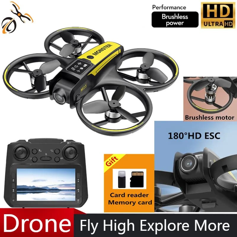 RC Drone M23 Professionale 4K HD Macchina Fotografica RC di Controllo Dello Schermo WiFi E Colpi Aerei Motore Brushless RC Elicottero Per Il Ragazzo Giocattoli Regali