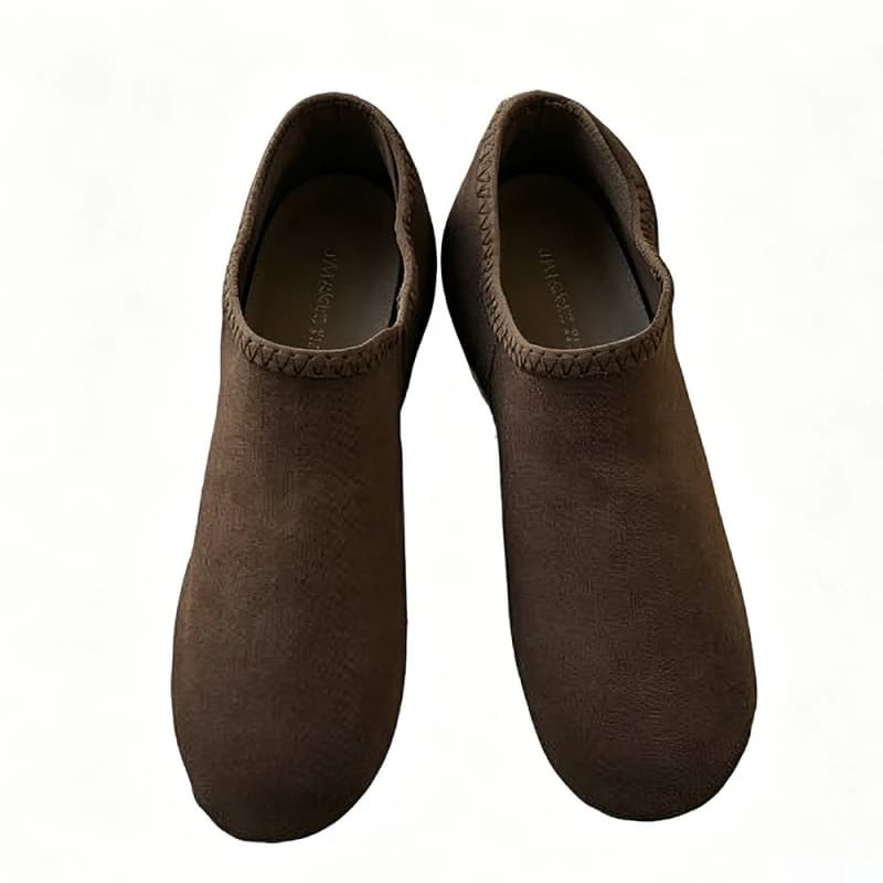CLYFAN Scarpe da ballo jazz in tessuto elastico con tacco basso, slip-on, suola divisa, scarpette da balletto professionali per allenamento di danza da donna