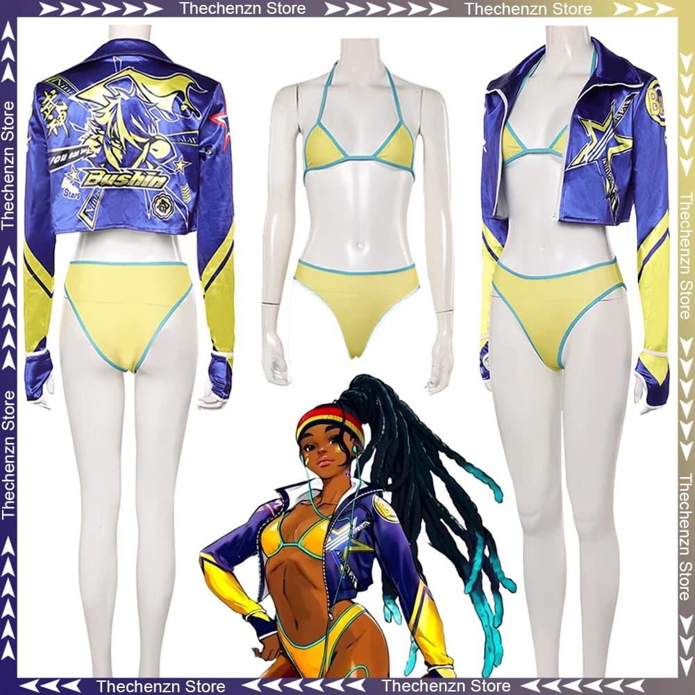 Vestito operato SF 6 Kimberly Cosplay per le donne Costume da bagno estivo Anime Fighter Gioco Costume Halloween Donna Gioco di ruolo Abiti da festa