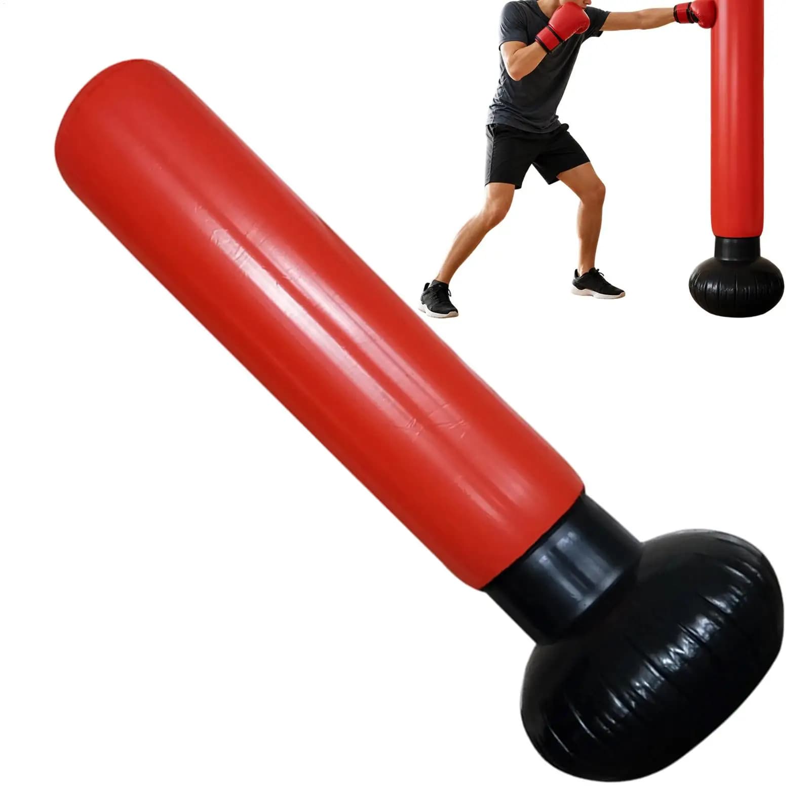 Inflatable Punching Bag Standing Kickboxing Exercise Equipment Boxing Bag Toy For Women Youth Teens Children Home Apartment Gym