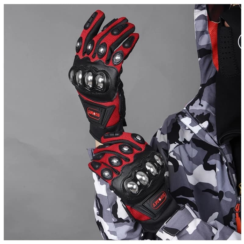 Guanti Tattici in Acciaio per Sicurezza, Attrezzatura per Ciclismo Outdoor, Moto, Powersports, Corse, Bicicletta, Guanti da Moto per Uomini e Donne