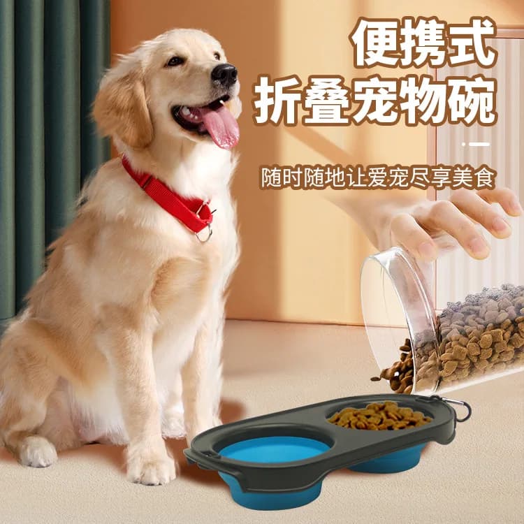 Ciotola pieghevole per animali domestici, utensili per alimenti per animali, ciotola per cibo per cani, mangiatoia, ciotola per acqua per cani e gatti, ciotola per animali domestici, ciotola in silicone per cani, all'ingrosso