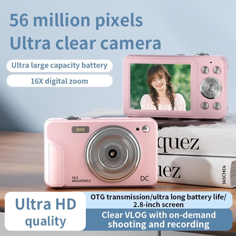 La nuova fotocamera digitale Xiaomi presenta un schermo Ips ad alta definizione da 2,8 pollici AF Messa a fuoco automatica Zoom digitale 16x e 56 milioni di pixel