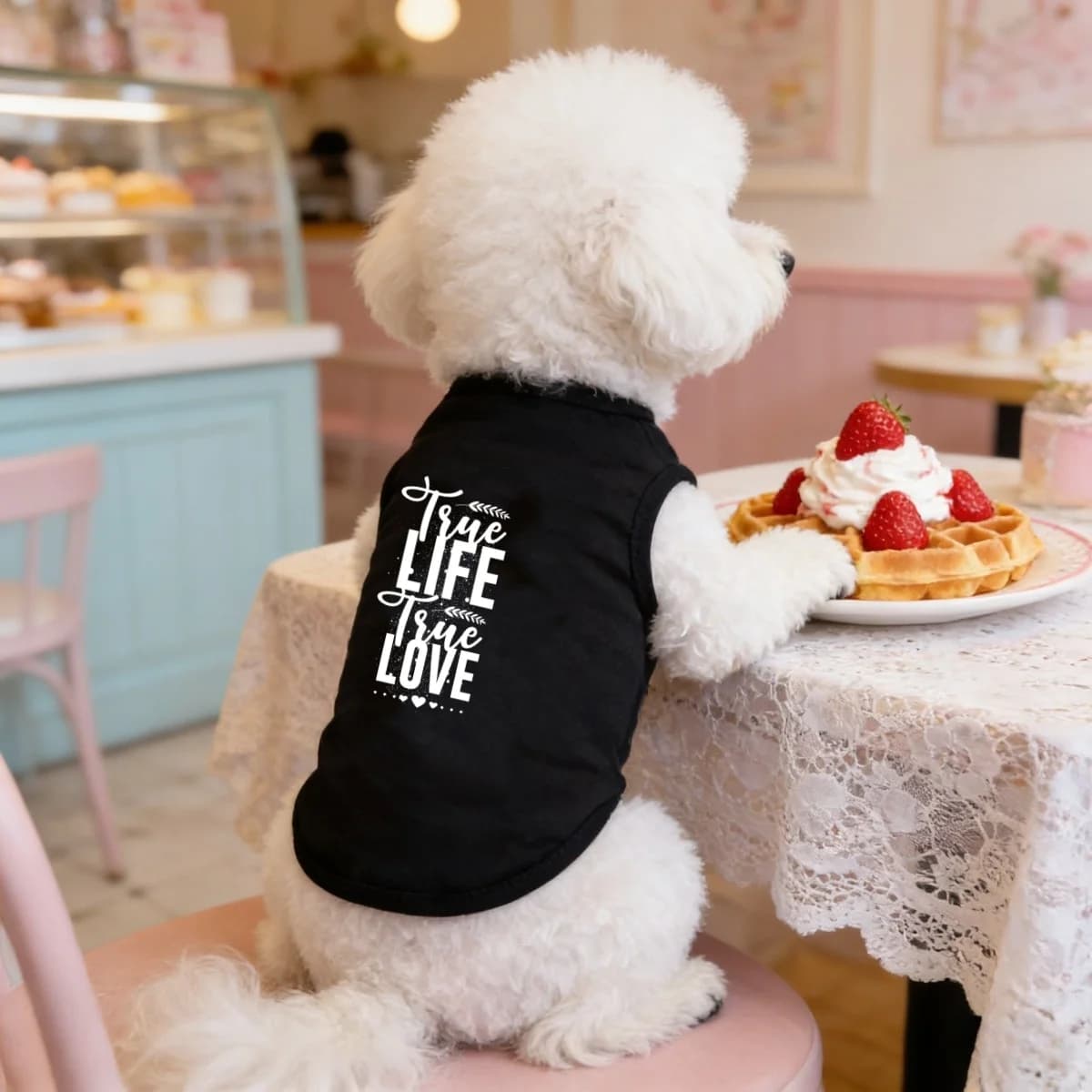 1 pezzo T-shirt a maniche lunghe stampata per animali domestici, gilet stampato morbido e traspirante per animali domestici