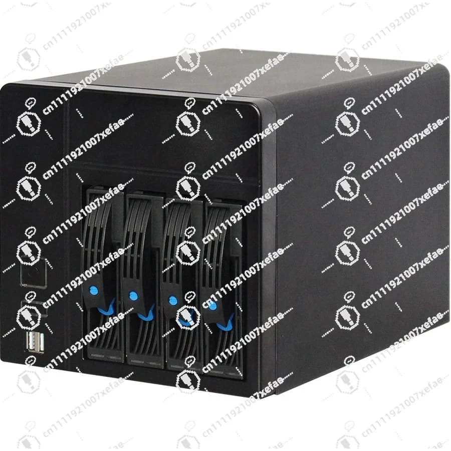 Chassis per Server NAS Mini ITX a 4 Staffe con Alimentatore e Ventola Mini ITX