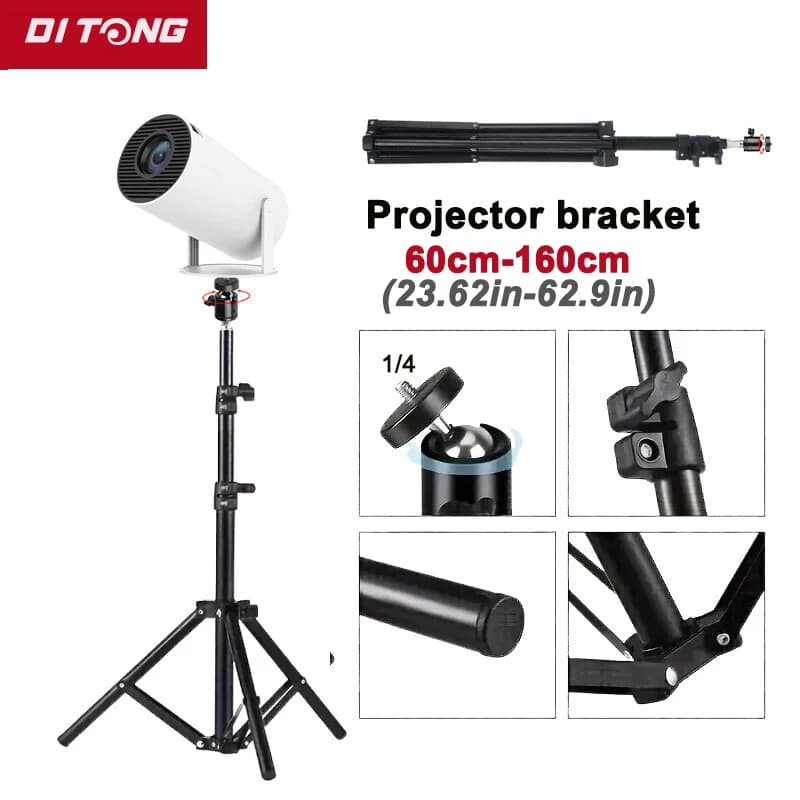 DITONG 160 cm 1/4 foro per vite Staffa portatile universale per proiettore HY300 pro Supporto per treppiede per proiettore HY320 mini proiettore HY260